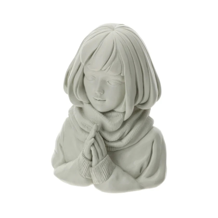 Hervit - Girl Mezzobusto in resina Grigio