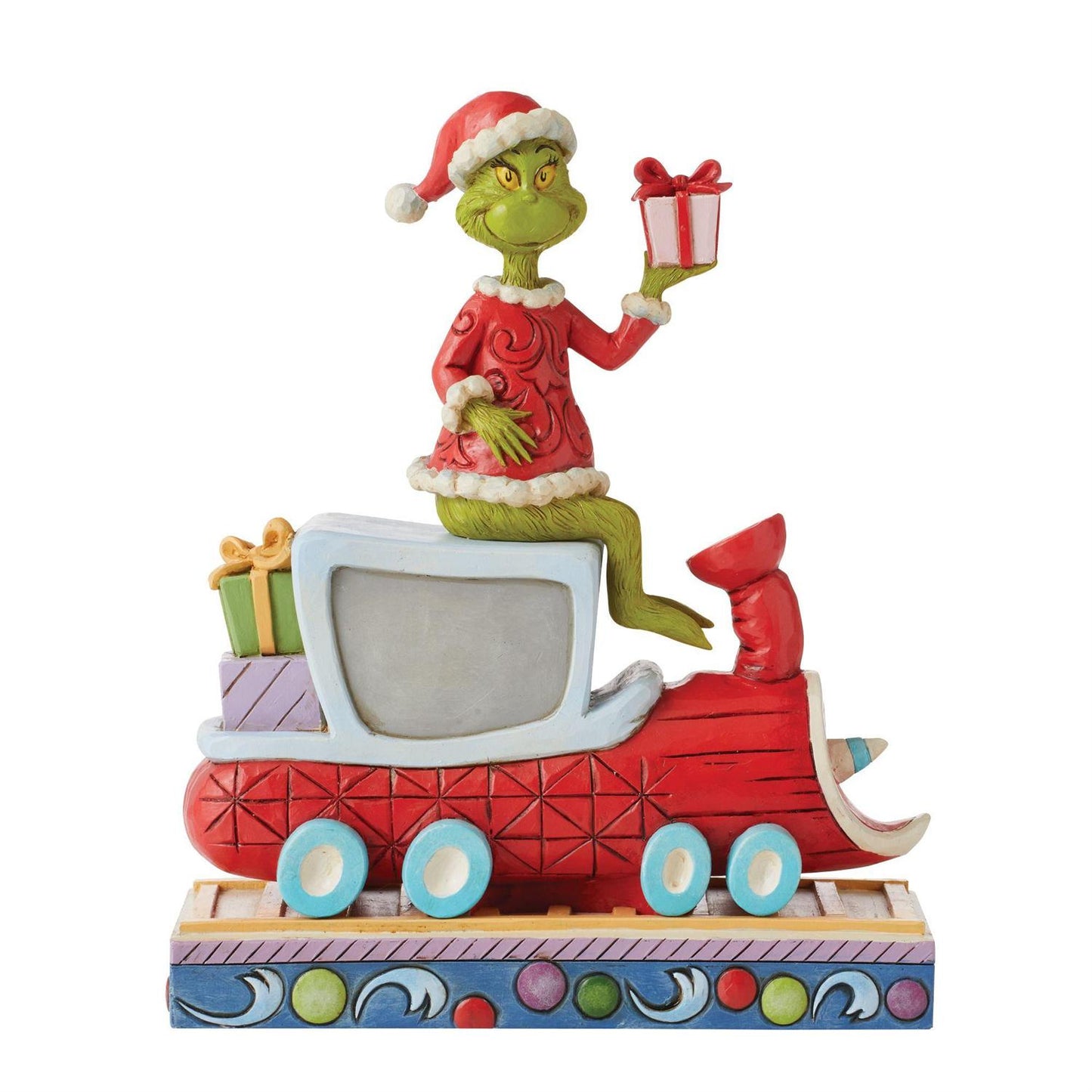 Grinch sul treno 20,5 cm The Grinch by Jim Shore
