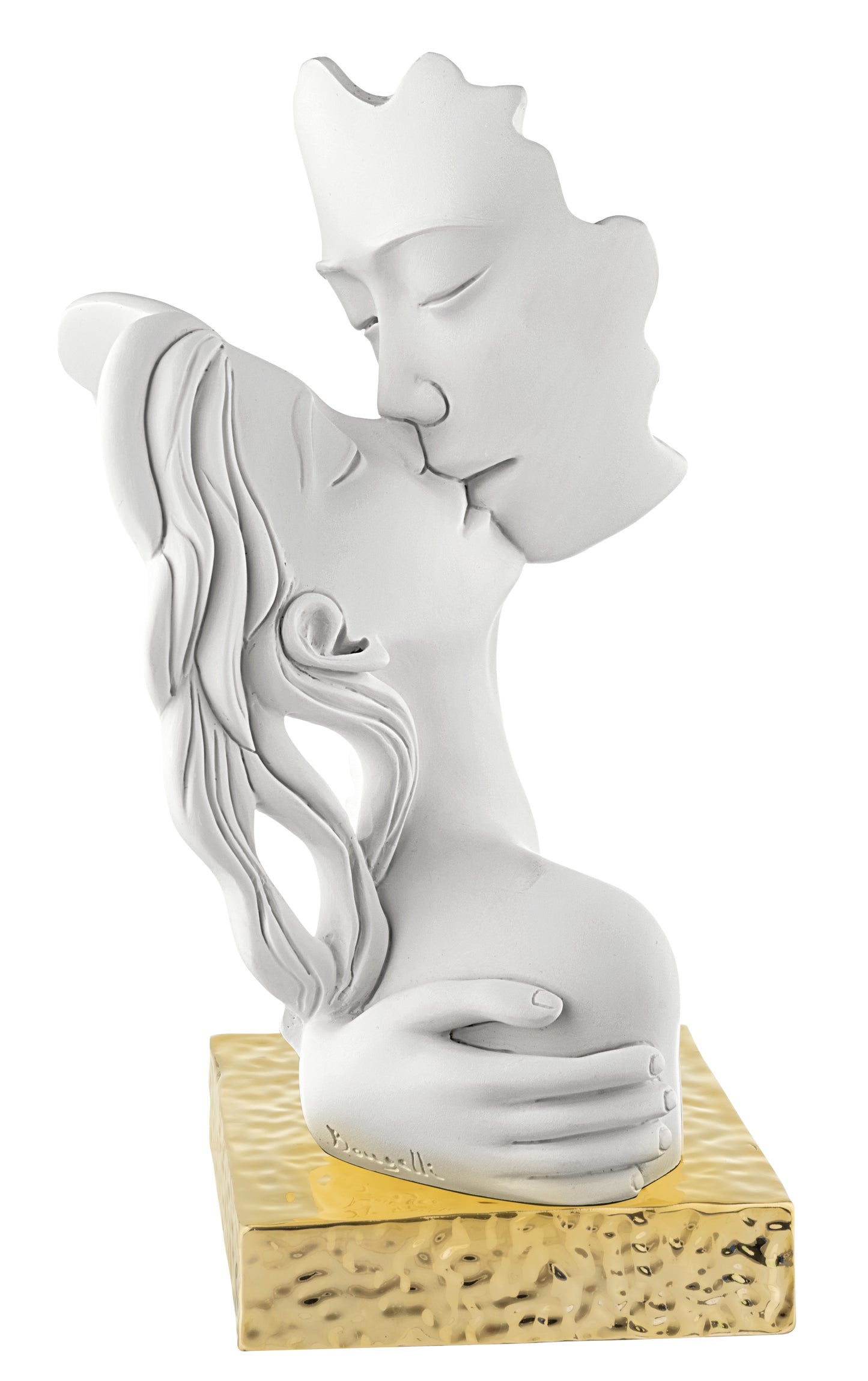 scultura bacio h.20 base oro