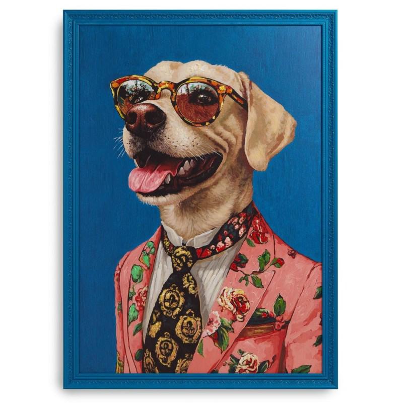 Quadro cane blu Cm. 70x100 Pitture