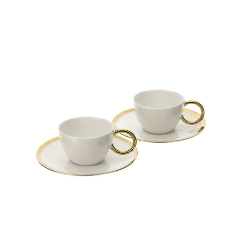 Hervit set 2 tazzine caffè in porcellana