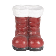 STATUETTA DECORATIVA DI NATALE SCARPE 22X22X23 CM ROSSO TERRACOTTA