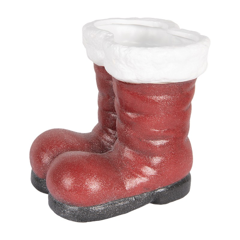 STATUETTA DECORATIVA DI NATALE SCARPE 22X22X23 CM ROSSO TERRACOTTA