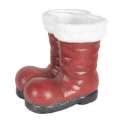 STATUETTA DECORATIVA DI NATALE SCARPE 22X22X23 CM ROSSO TERRACOTTA