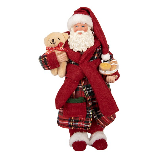 STATUETTA DECORATIVA DI NATALE BABBO NATALE 16X11X28 CM ROSSO PLASTICA