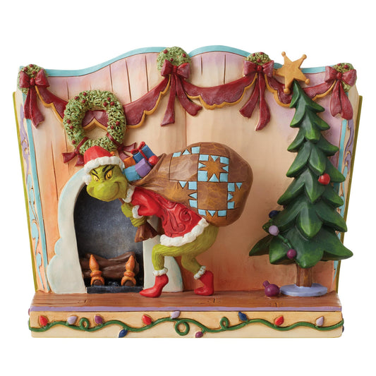 Enesco The Grinch by Jim Shore The Grinch Stealing Presents Storybook Figurine