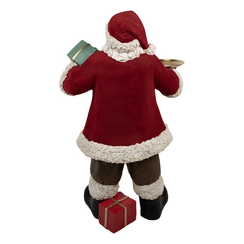 STATUETTA DECORATIVA DI NATALE BABBO NATALE 56X50X91 CM ROSSO PLASTICA