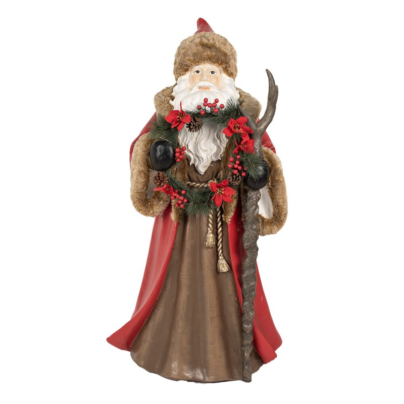 DECORAZIONE NATALIZIA CON ILLUMINAZIONE A LED BABBO NATALE 65X49X122 CM ROSSO PLASTICA