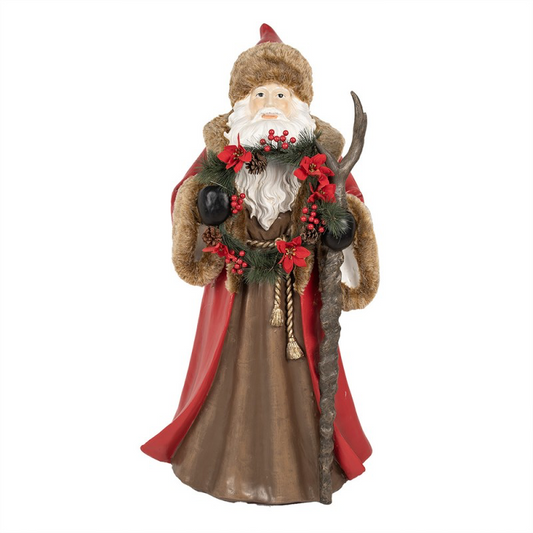 DECORAZIONE NATALIZIA CON ILLUMINAZIONE A LED BABBO NATALE 65X49X122 CM ROSSO PLASTICA