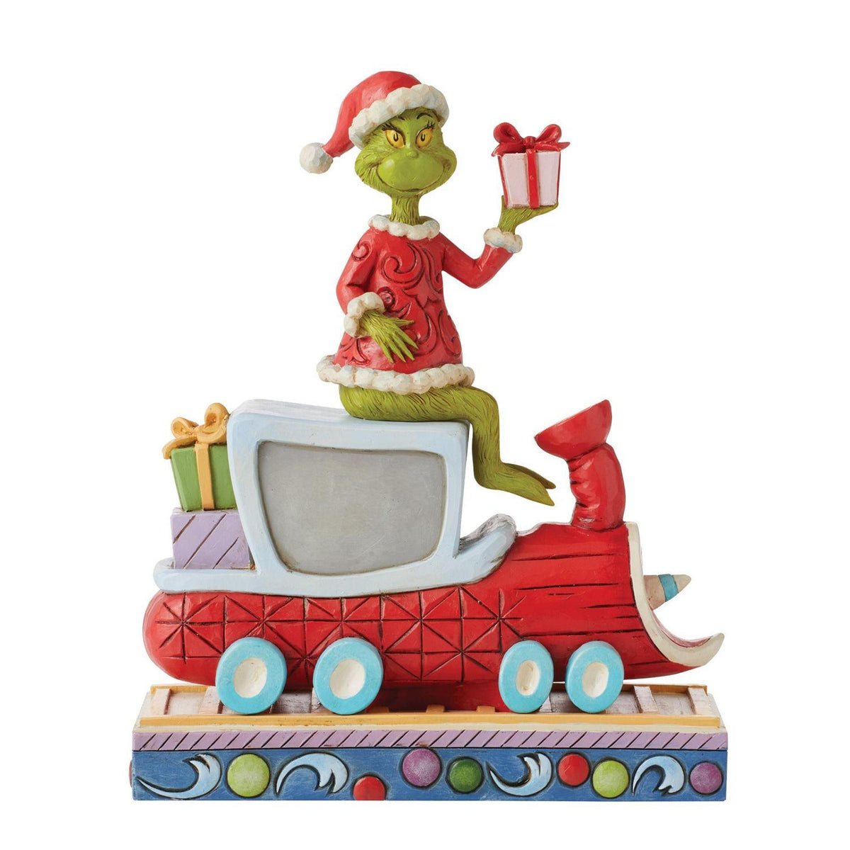 Grinch sul treno 20,5 cm The Grinch by Jim Shore