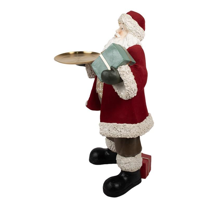 STATUETTA DECORATIVA DI NATALE BABBO NATALE 56X50X91 CM ROSSO PLASTICA