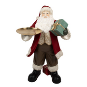 STATUETTA DECORATIVA DI NATALE BABBO NATALE 56X50X91 CM ROSSO PLASTICA