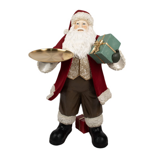 STATUETTA DECORATIVA DI NATALE BABBO NATALE 56X50X91 CM ROSSO PLASTICA