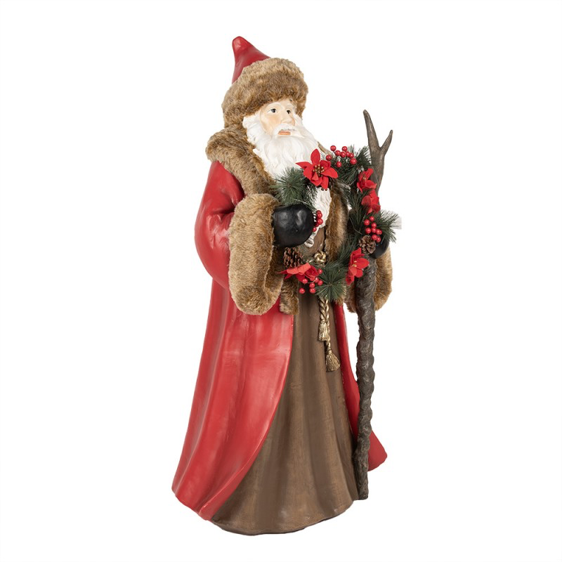 DECORAZIONE NATALIZIA CON ILLUMINAZIONE A LED BABBO NATALE 65X49X122 CM ROSSO PLASTICA