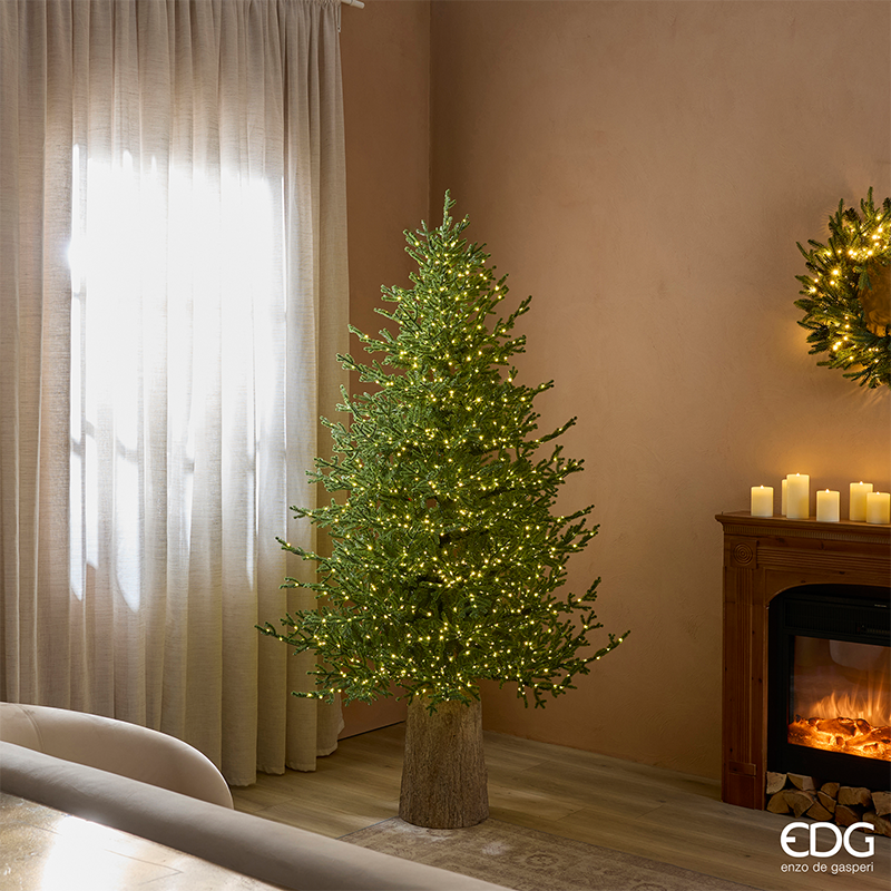 EDG Enzo De Gasperi Albero di Natale Pino Lucciole 180 cm con 2300 Rice Led