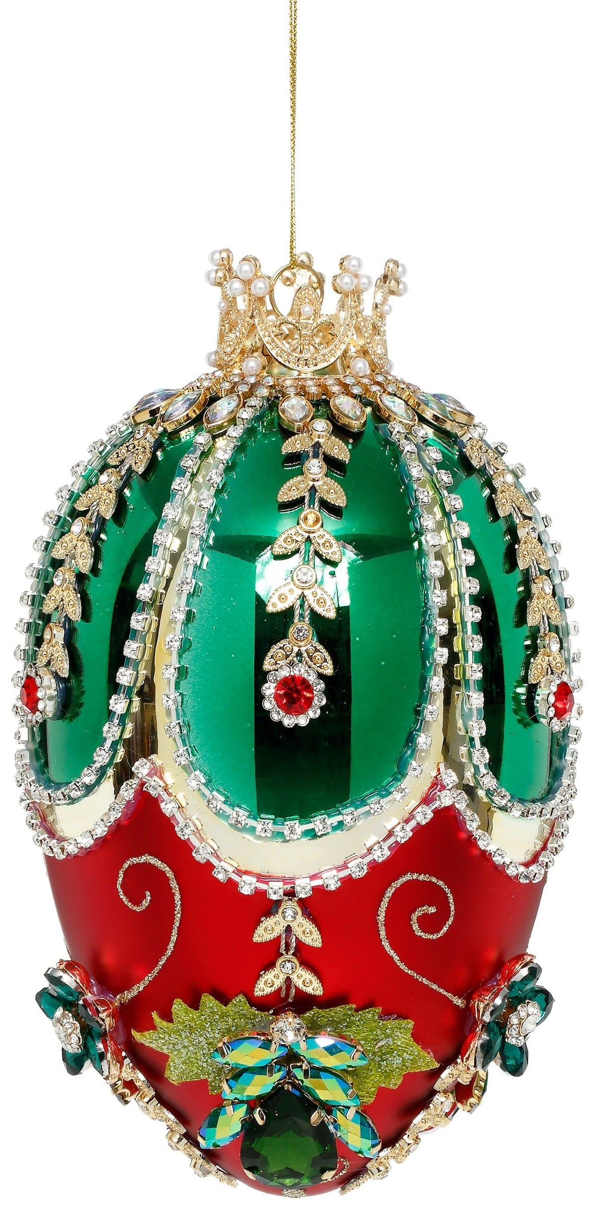 GOODWILL Mark Roberts Sfera di natale in vetro con gioielli "Faberge Jewel" 18 cm