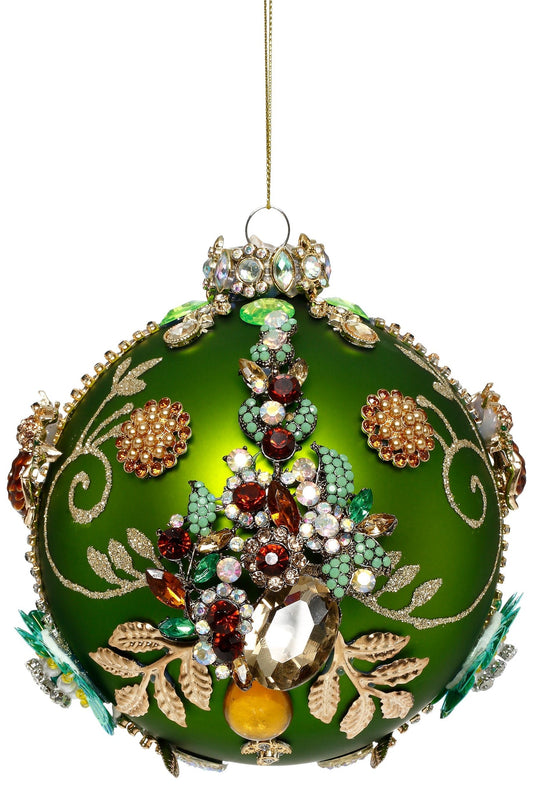 GOODWILL Mark Roberts Sfera di natale in vetro con gioielli "Kings Jewel" 13 cm