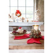 Blanc Mariclò Set 2 tovagliette fiocco di natale in cotone rosso "Velluto Collection" 35x50 cm