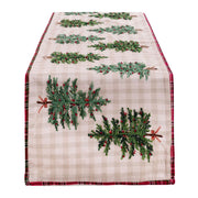 Blanc Mariclò Runner di natale in cotone "Magia di Abeti" 45x150