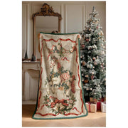 Blanc Mariclò Plaid Sherpa di natale con Cavallo "Calessi e Calessini" 160x220 cm