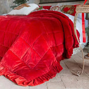 Blanc Mariclò Trapunta matrimoniale invernale in velluto Rossa 260x260 cm