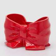 EDG Vaso di natale fiocco ceramica rosso 34x24xH21 cm