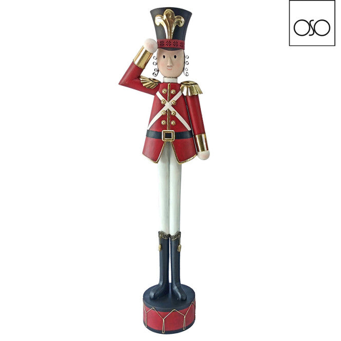 GUARDIA DI NATALE ALTA METALLO ROSSO 47,00x30,00 CM X H 170,00 CM