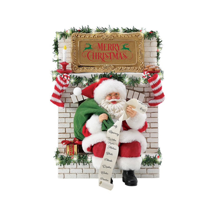 Department 56 Statuina Babbo Natale in resina e luci led 20x16,5xH27 cm