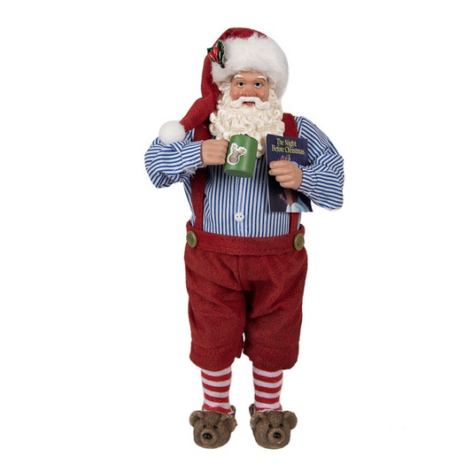 STATUETTA BABBO NATALE 28 CM ROSSO PLASTICA