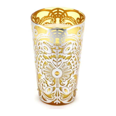 Hervit - Candela Vaso vetro bisanzio giallo grande