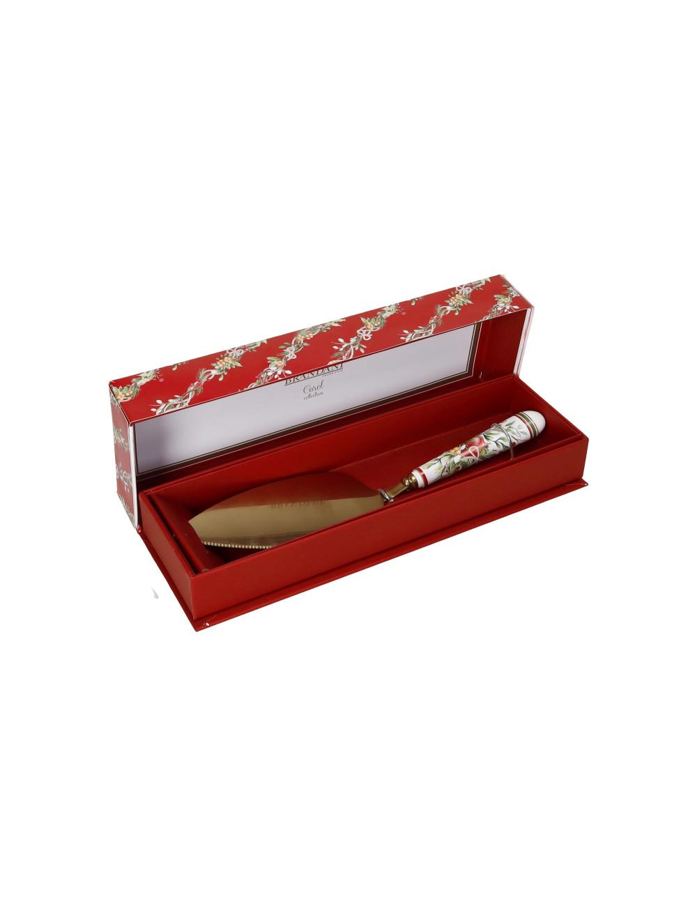 PALA DOLCE CAROL GOLD INOX C/MANICO CERAMICA - Brandani