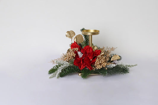 Candelabro singolo - fiori di lena