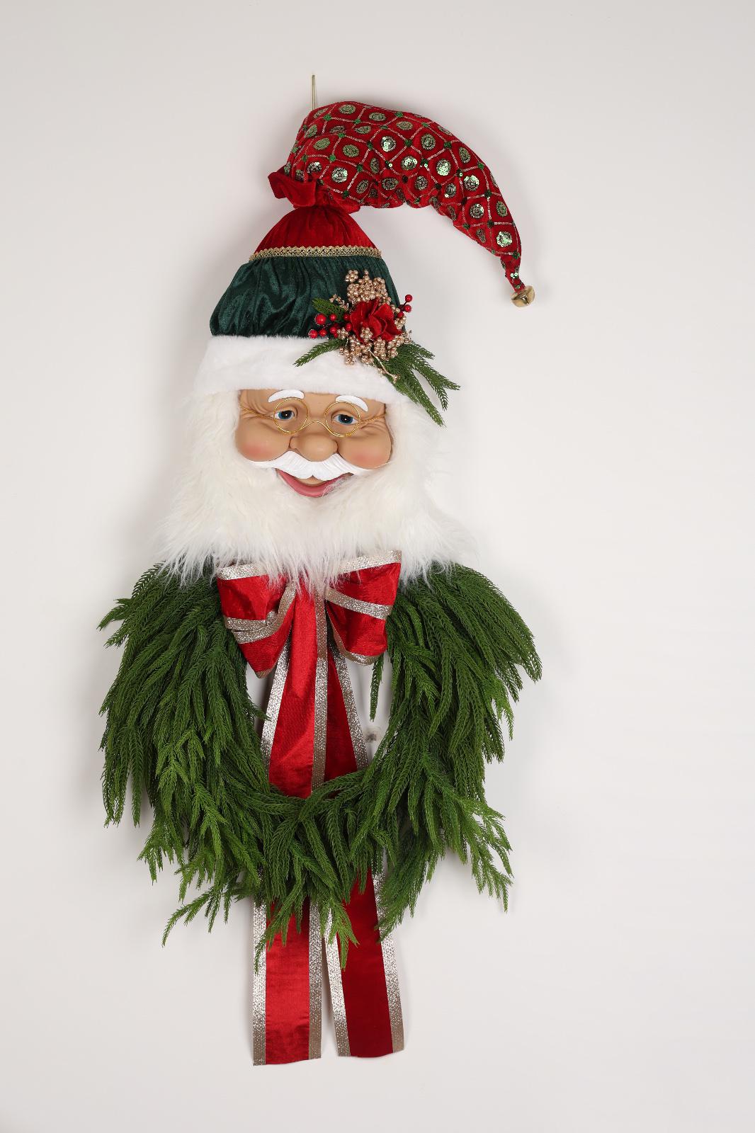 Addobbo Babbo natale - fiori di lena