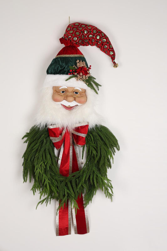 Addobbo Babbo natale - fiori di lena