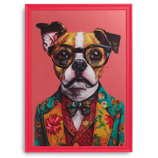 Quadro Cane Fucsia Cm.70x100 Pitture