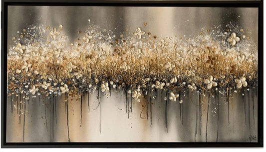 Art Maiora Fiori In Libertà – Quadro con cornice dipinto a mano su tela 160X90 cm