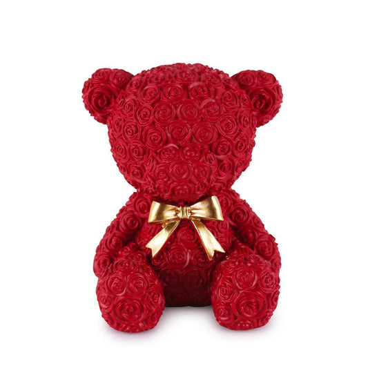 BOMBONIERA "NEW ENFANT" - Orsetto Grigio con fiocco dorato 6x7 cm |