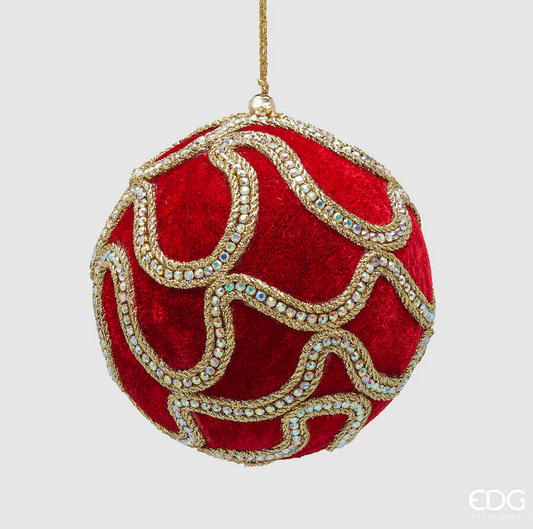 EDG Enzo De Gasperi Addobbo Natale Palla Decogemme D 12 Cm