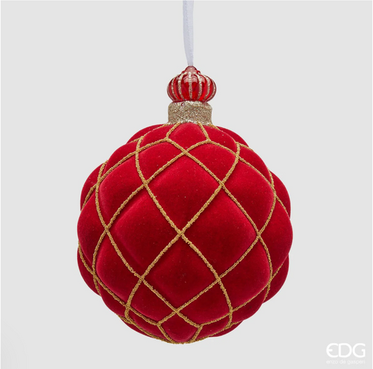 EDG Enzo De Gasperi | Palla decorativa in vetro stile regale Natale 2025