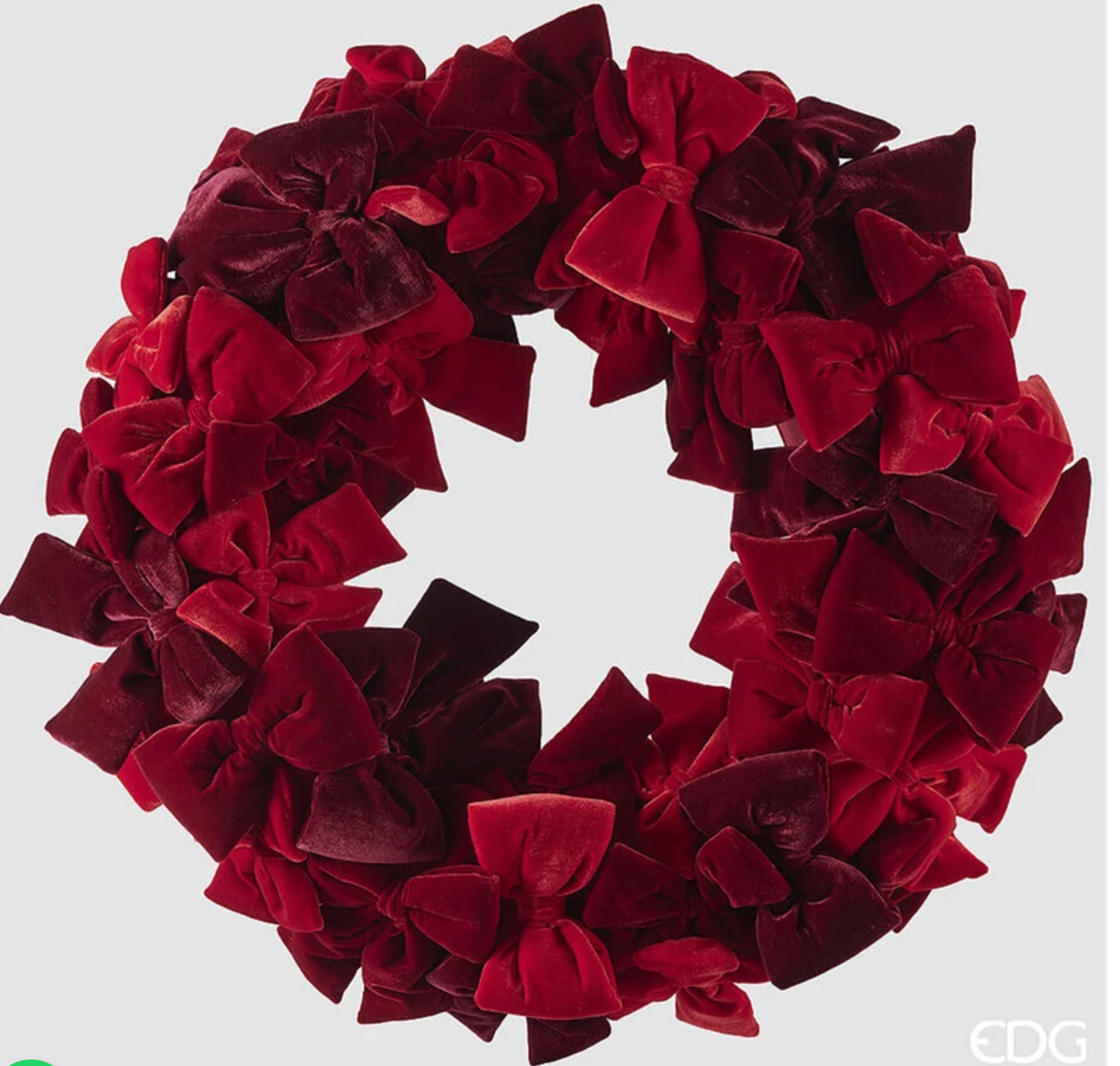 CORONA D76CM MULTI FIOCCHI TESSUTO RED | EDG - ENZO DE GASPERI