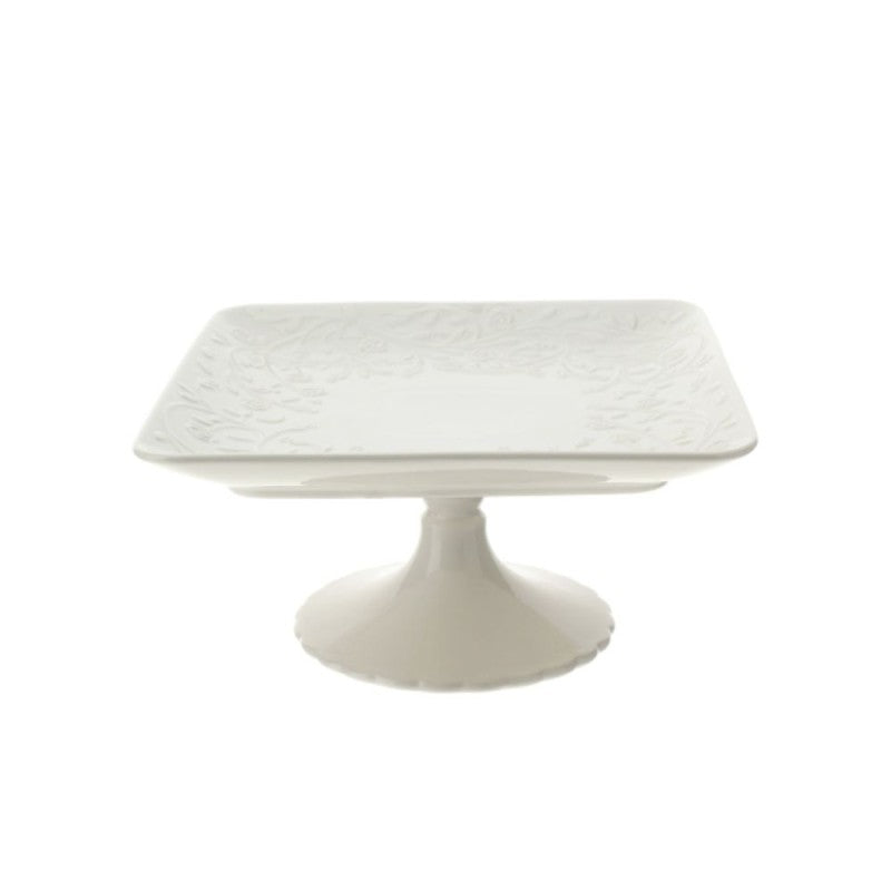 Hervit Alzata quadrata in porcellana Romance 20x20x10cm